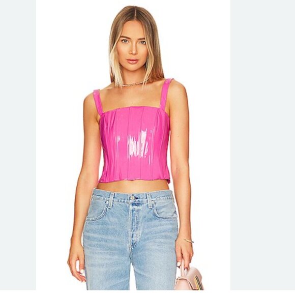 h:ours Ember Hot Pink Corset Top Size S from Revolve Y2K 90s - Picture 1 of 8